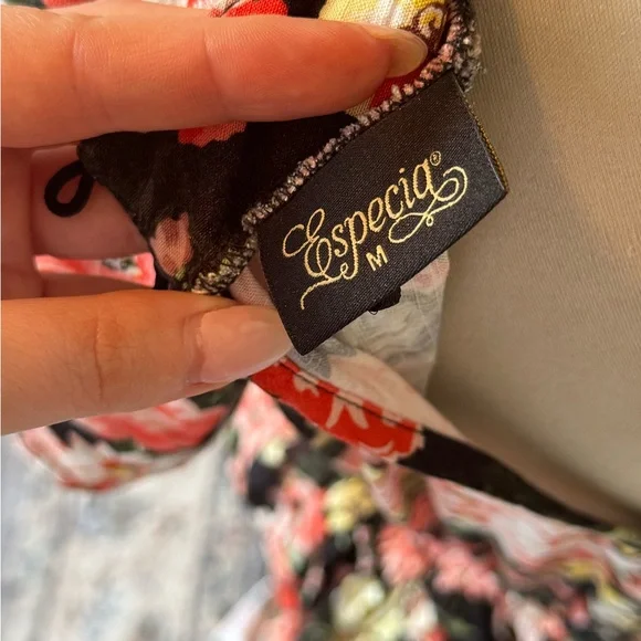 Anthropologie Floral Ruffle Maxi Dress - Picture 6 of 7